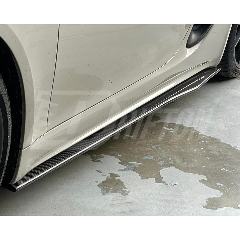 CMST Style Carbon Fiber Side Skirt For Porsche 718 Cayman Boxster 2016-2024