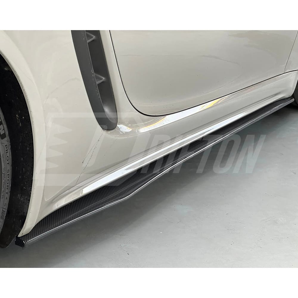 CMST Style Carbon Fiber Side Skirt For Porsche 718 Cayman Boxster 2016-2024