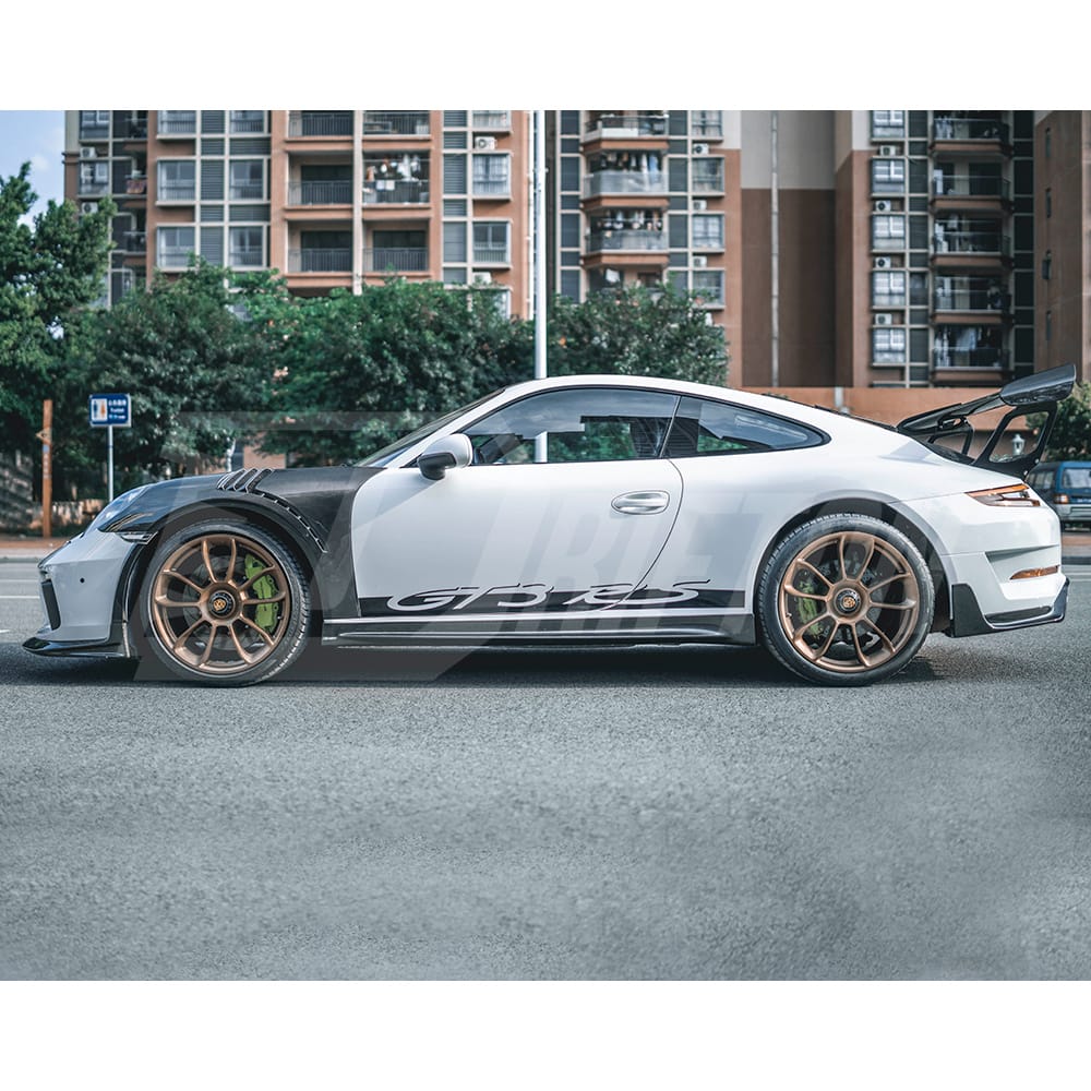 GT3RS Style Dry Carbon Fiber Rear Spoiler GT Wing With Engine Trunk Lid For Porsche 911 Carrera 991 991.2 2016-2018