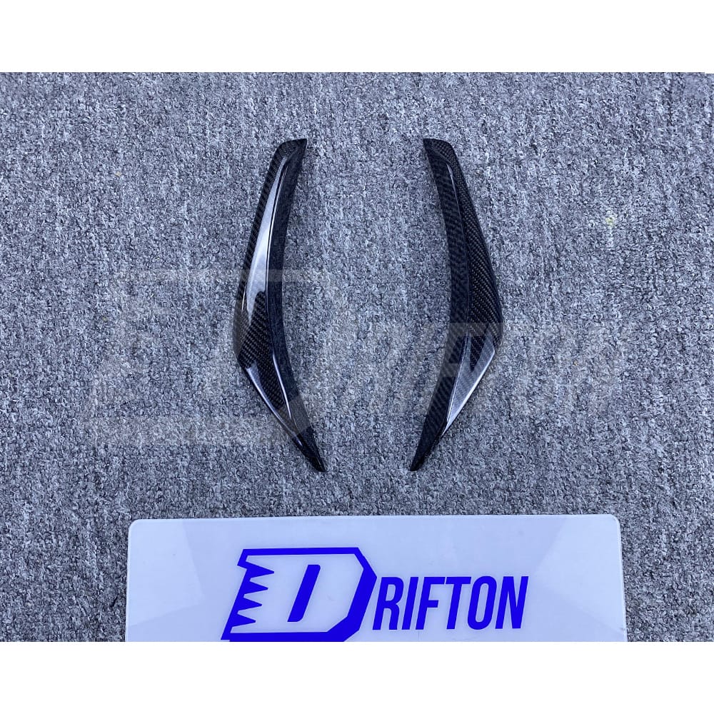B Style Carbon Fiber Front Bumper Canards For Alfa Romeo Giulia Base Ti 2016-2023