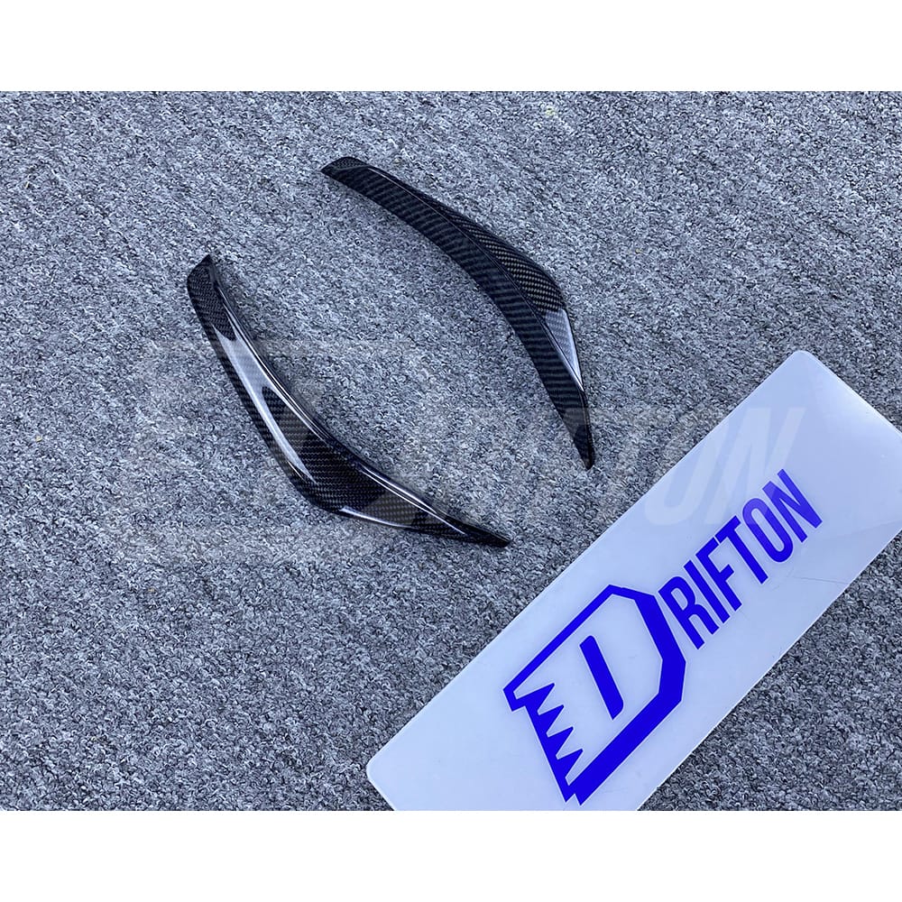 B Style Carbon Fiber Front Bumper Canards For Alfa Romeo Giulia Base Ti 2016-2023