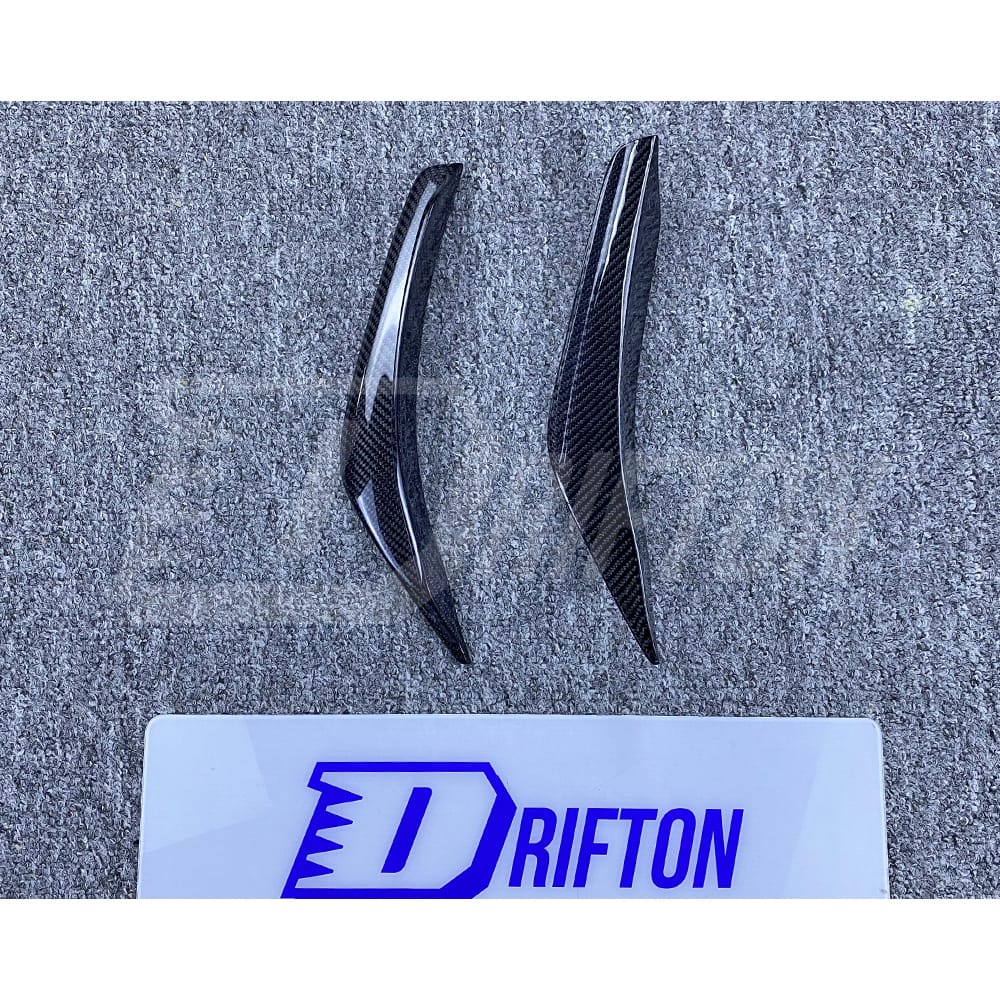 B Style Carbon Fiber Front Bumper Canards For Alfa Romeo Giulia Base Ti 2016-2023