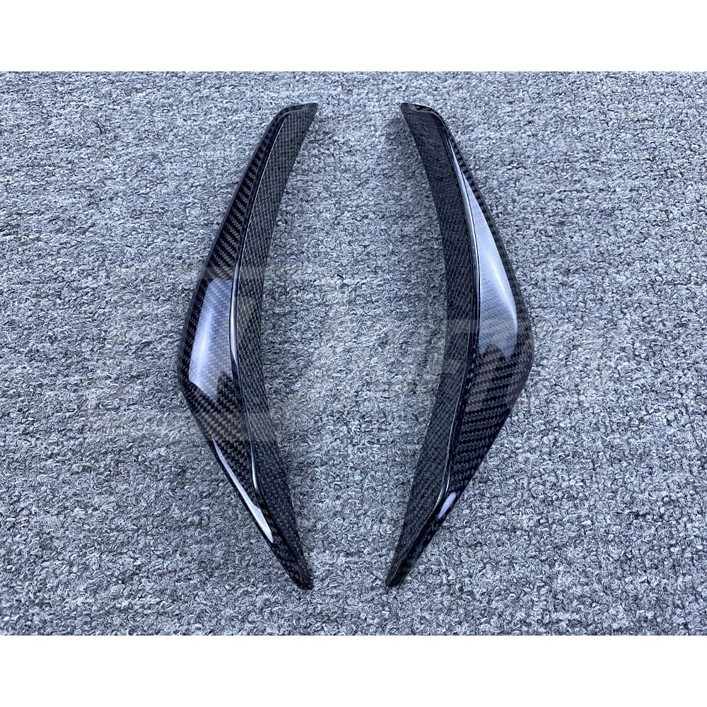 B Style Carbon Fiber Front Bumper Canards For Alfa Romeo Giulia Base Ti 2016-2023