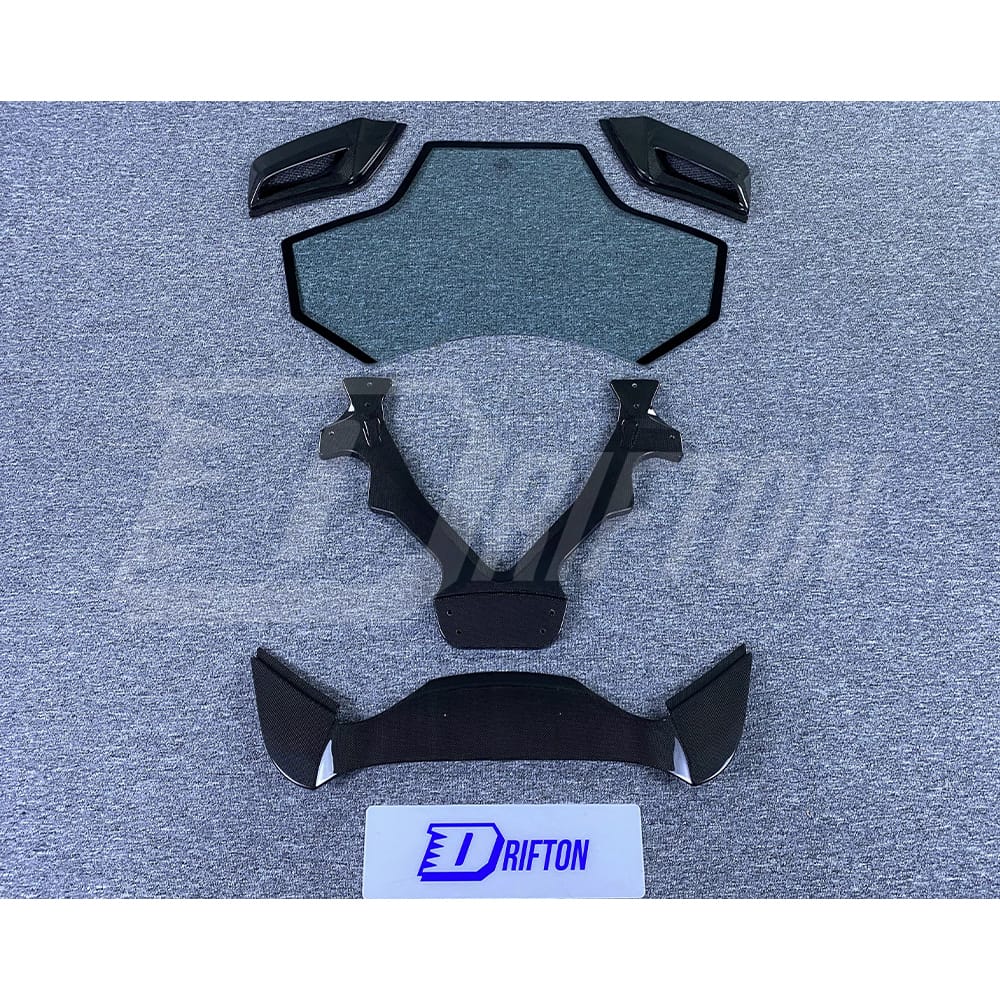 Capristo Dry Carbon Fiber Rear Engine Cover Trunk Boot Lid For Ferrari 488 Spider 2015-2018