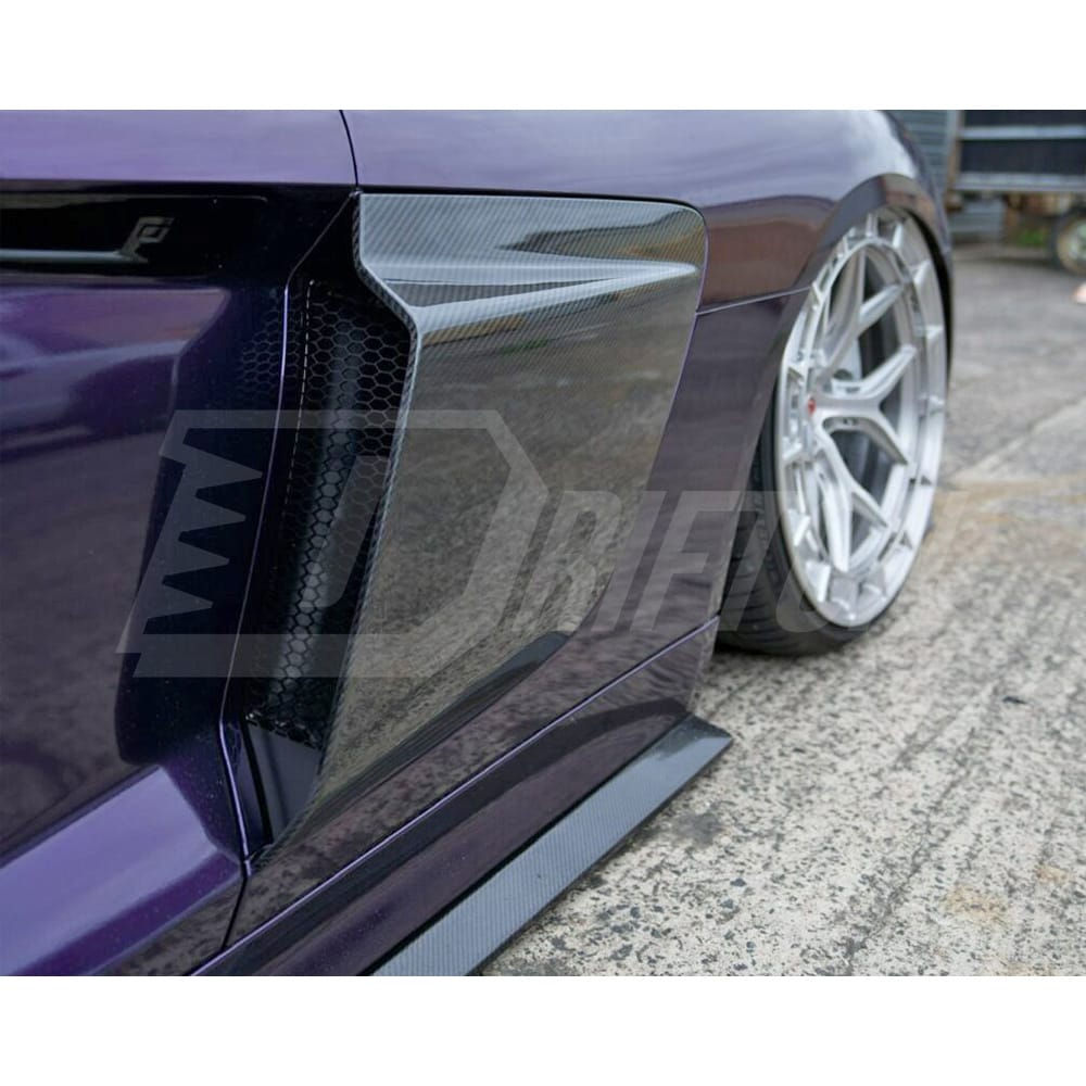 GT4 LMS Style Forged Dry Carbon Fiber Side Blade For Audi R8 2016-2024