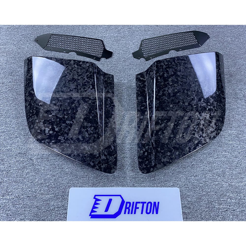 GT4 LMS Style Forged Dry Carbon Fiber Side Blade For Audi R8 2016-2024