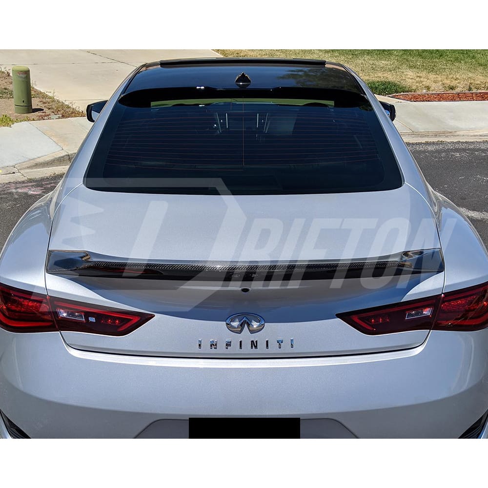 ASPEC Style Carbon Fiber Trunk Spoiler Rear Wing For Infiniti Q60 2016-2022