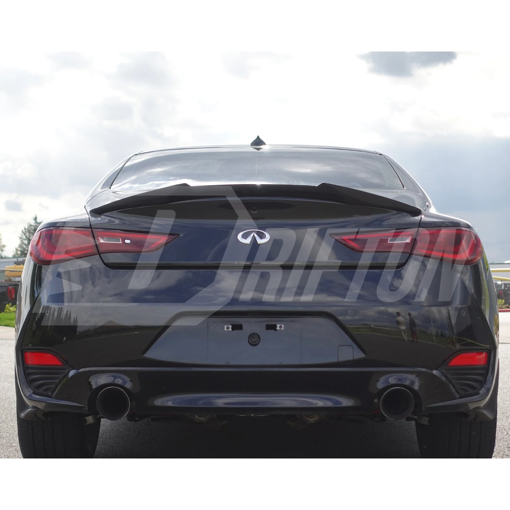 M4 Style Carbon Fiber Trunk Spoiler Rear Wing For Infiniti Q60 2016-2022