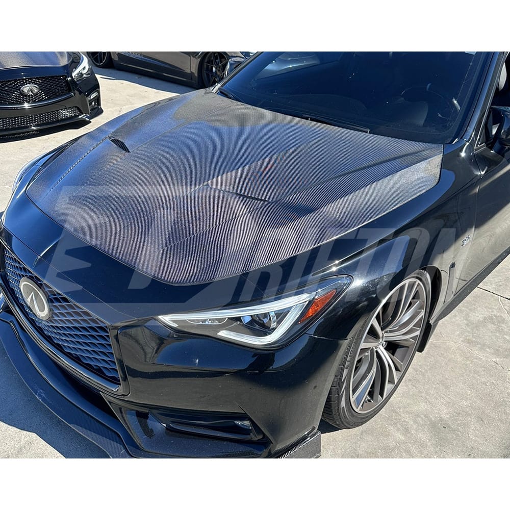 MBJ Style Carbon Fiber Hood For Infiniti Q60 2016-2022