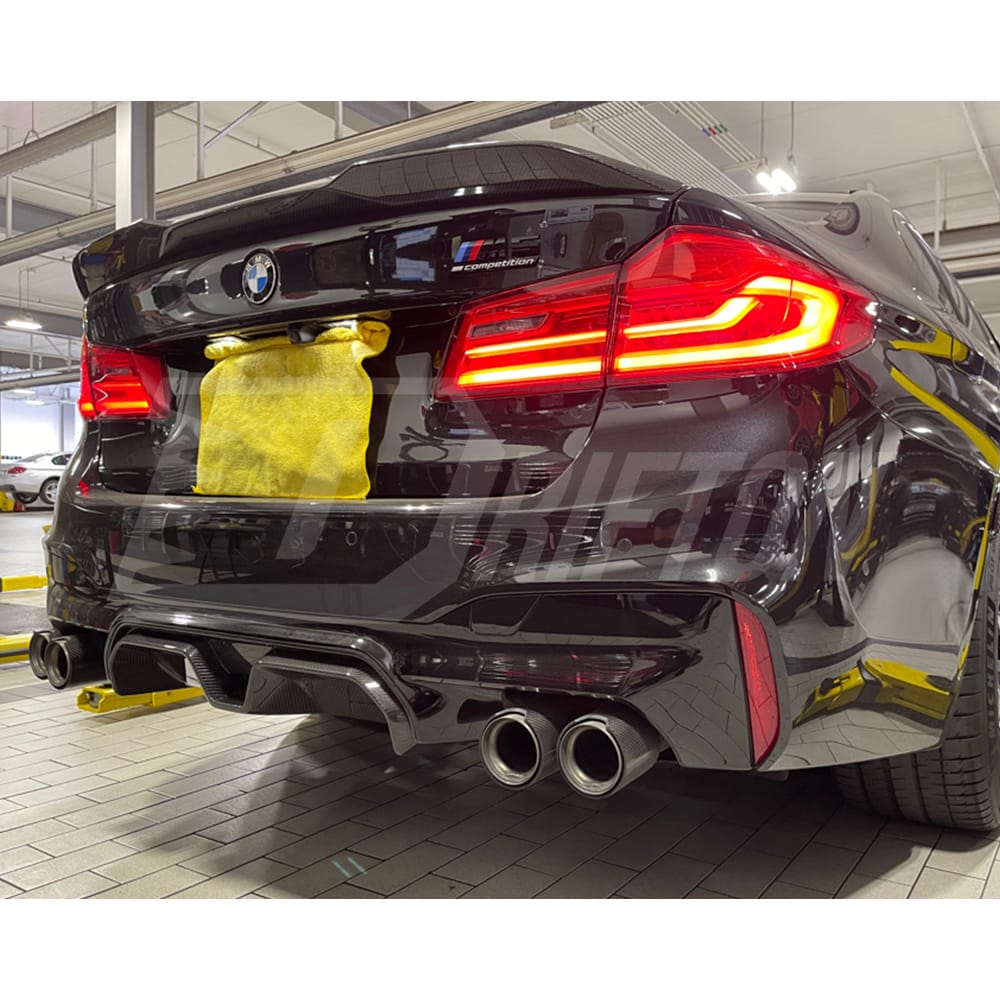 CS Style Carbon Fiber Rear Diffuser For BMW 5 Series F90 M5 2017-2023