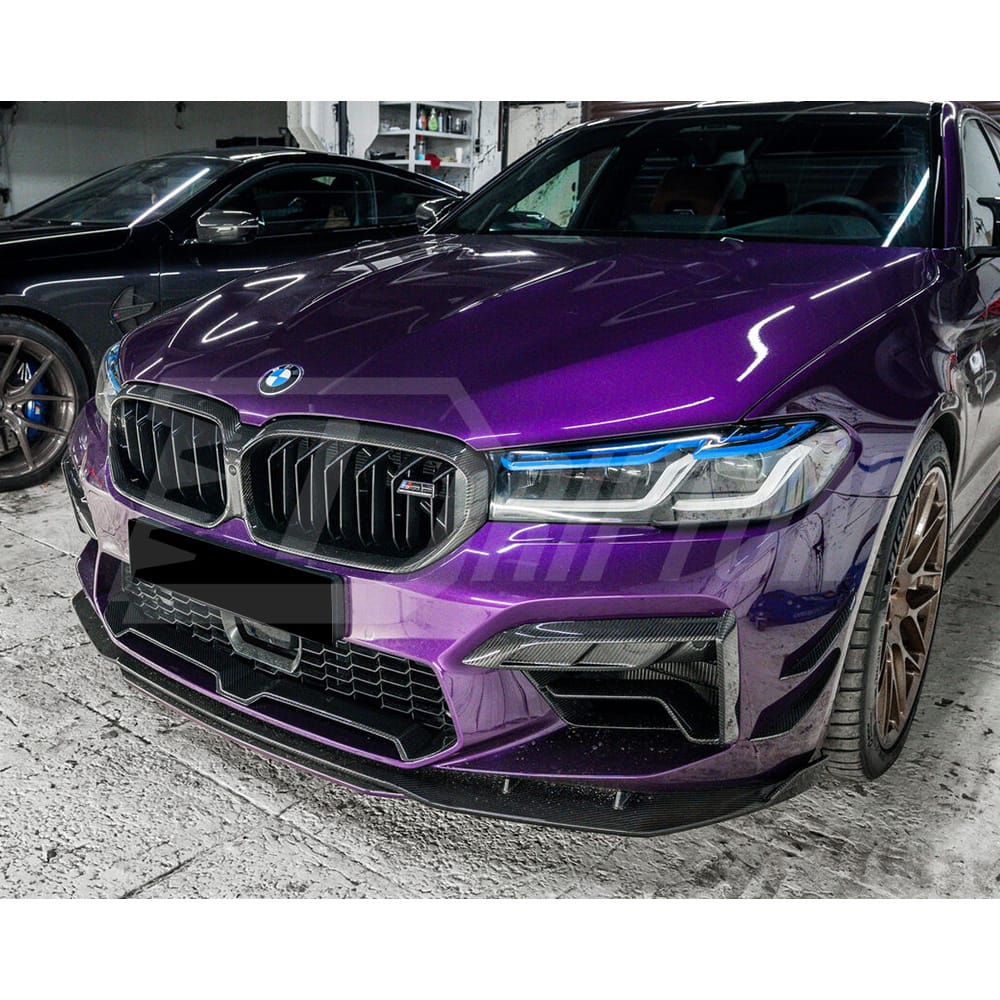 Dry Carbon Fiber Front Bumper Trim For BMW 5 Series F90 M5 LCI 2020-2023