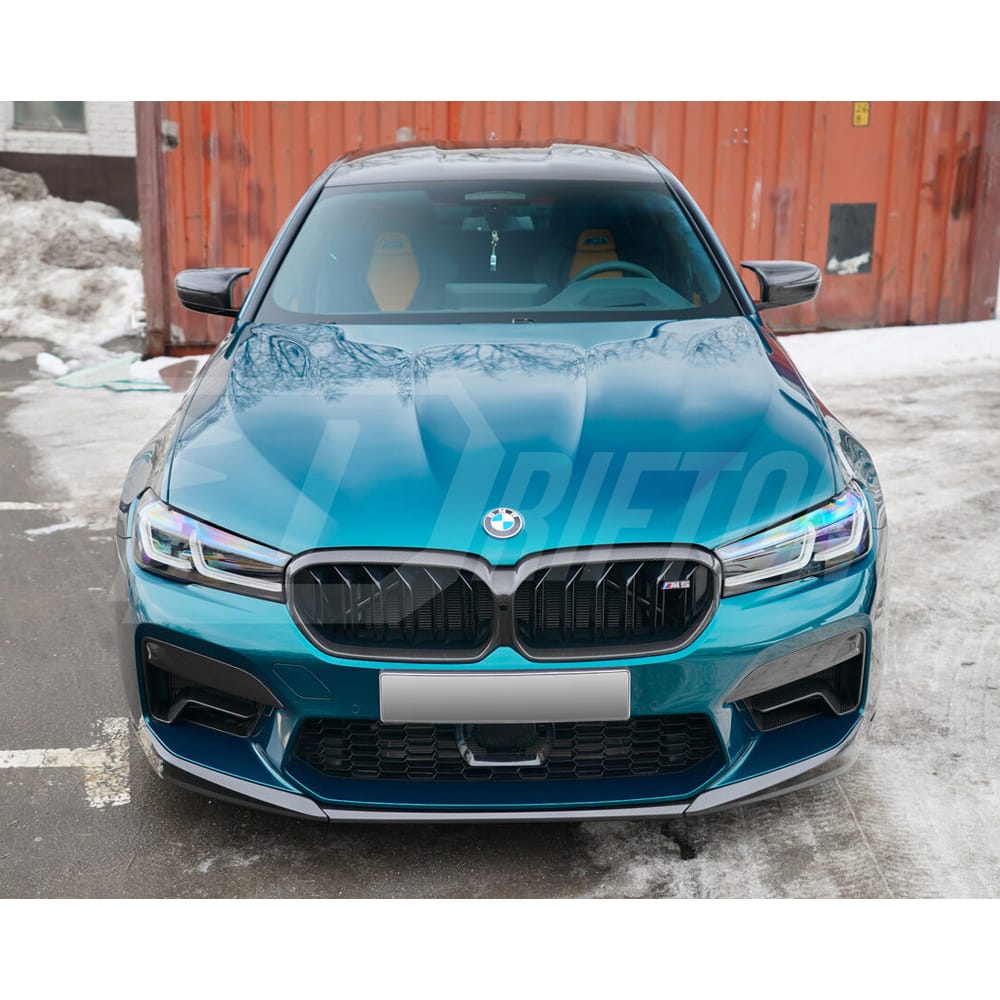 Dry Carbon Fiber Front Bumper Trim For BMW 5 Series F90 M5 LCI 2020-2023