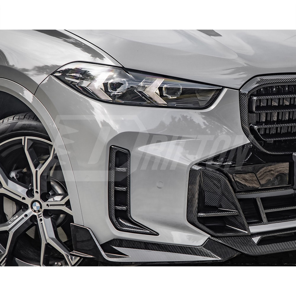 MP Style Dry Carbon Fiber Front Bumper Side Vent For BMW X5 G05 LCI 2024-On