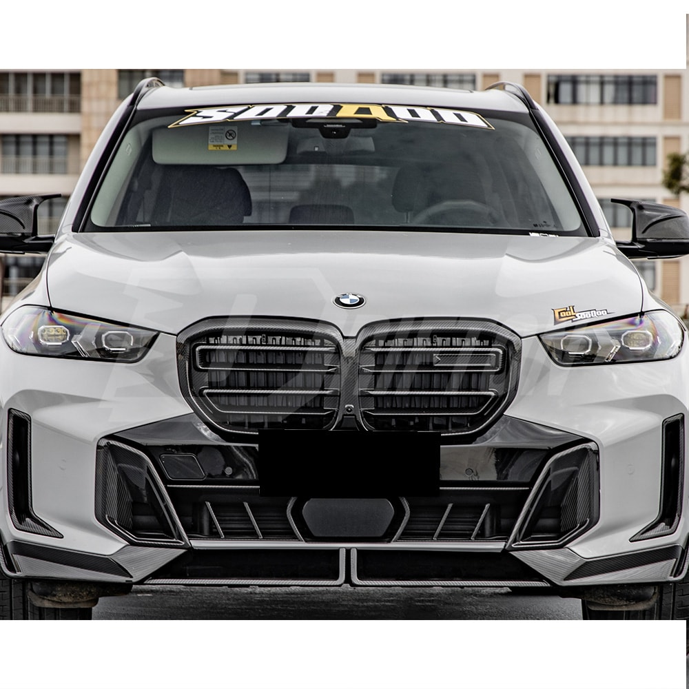 OEM Style Dry Carbon Fiber Front Bumper Center Trim For BMW X5 G05 LCI 2024-On