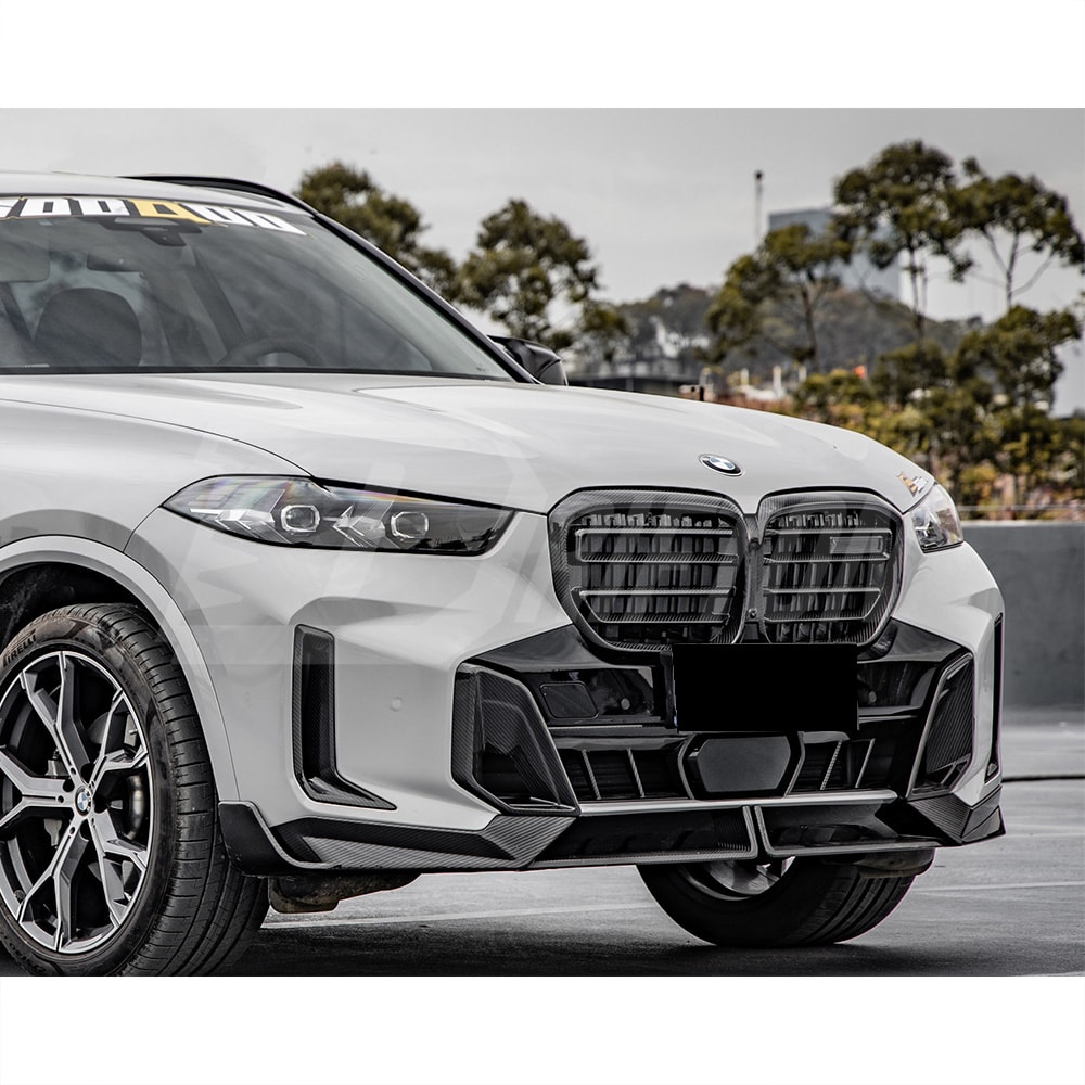 OEM Style Dry Carbon Fiber Front Bumper Center Trim For BMW X5 G05 LCI 2024-On