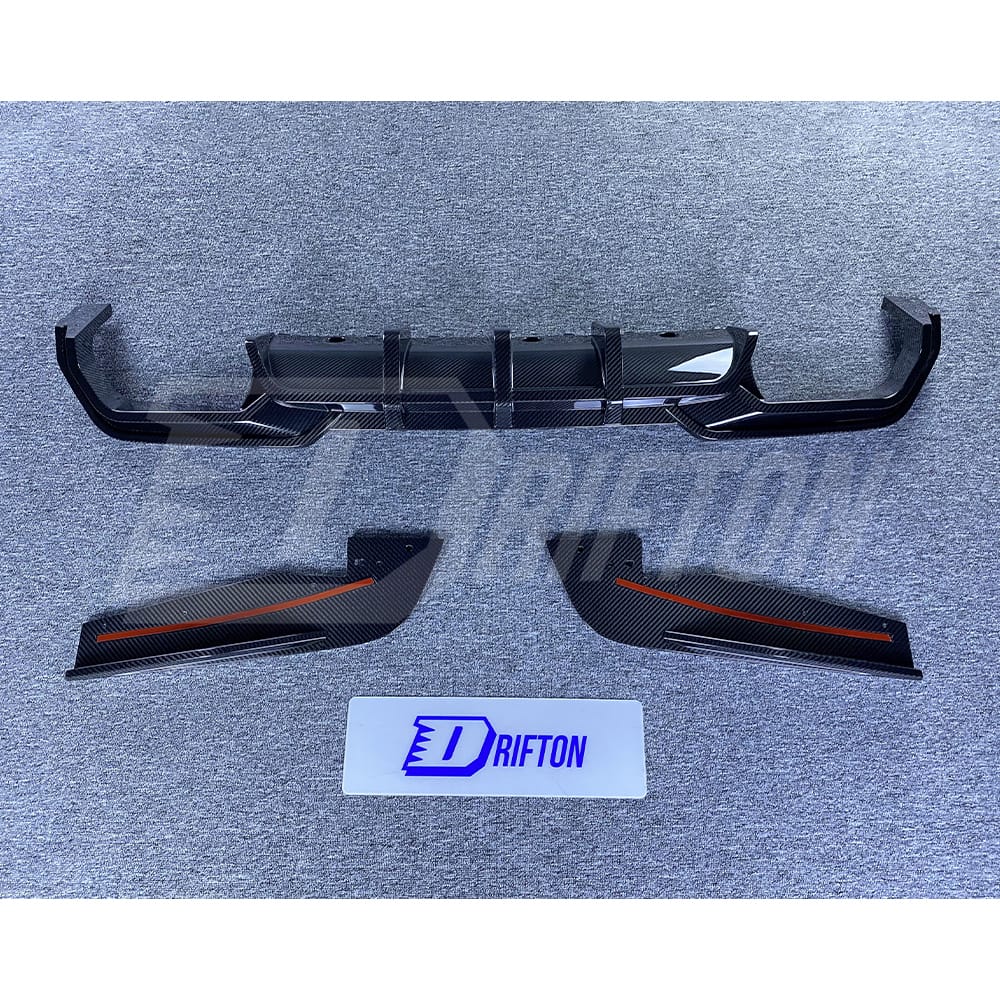 SQ Style Dry Carbon Fiber Rear Diffuser For BMW M8 F90 F91 F92 F93 2020-2024