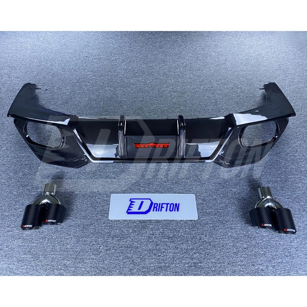 TAKD Style Dry Carbon Fiber Rear Diffuser For BMW 8 Series G14 G15 G16 2018-2022