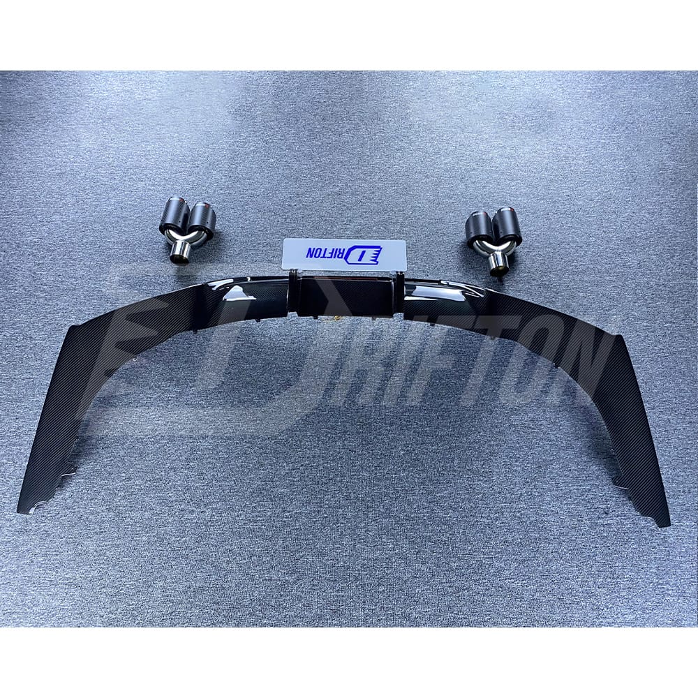 TAKD Style Dry Carbon Fiber Rear Diffuser For BMW 8 Series G14 G15 G16 2018-2022