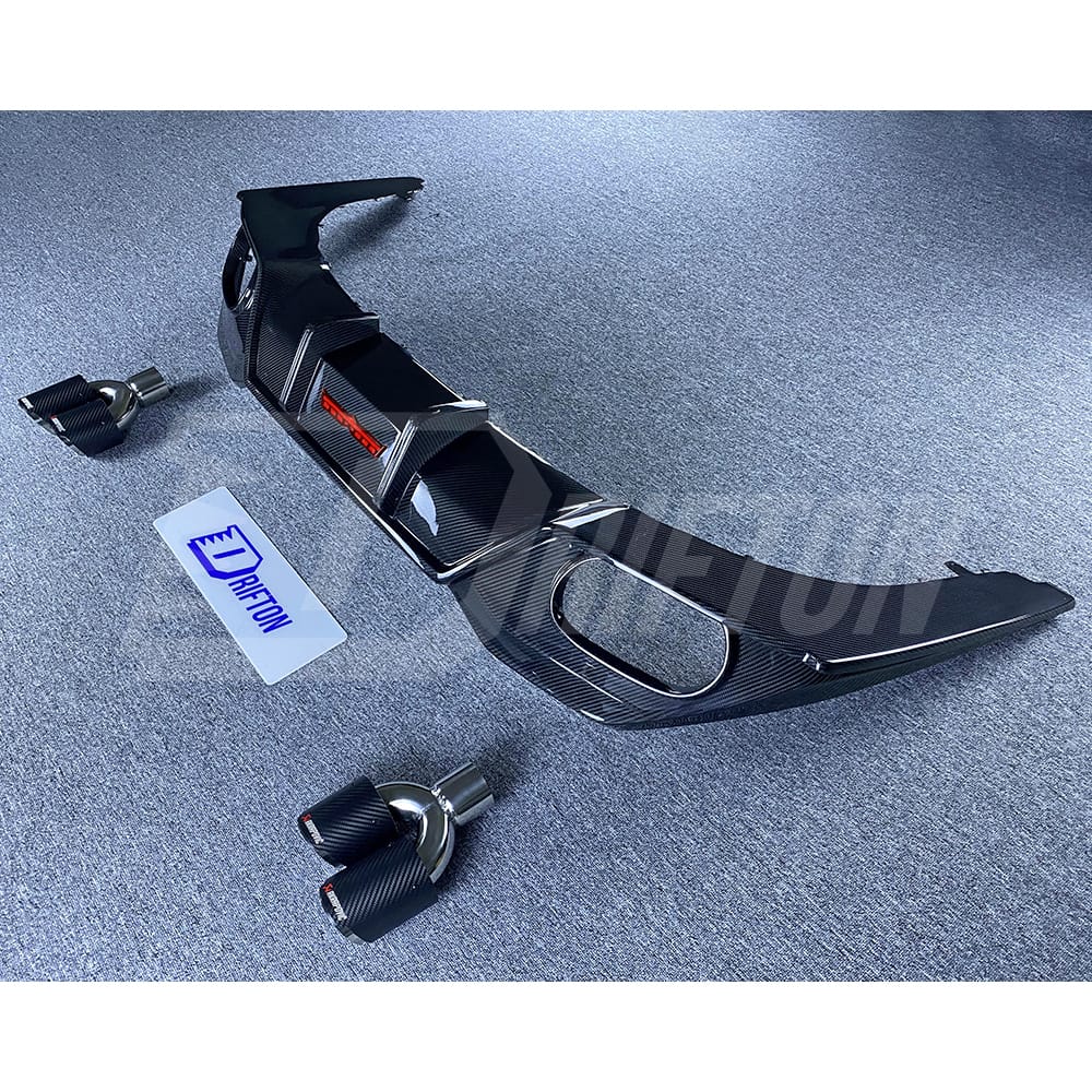 TAKD Style Dry Carbon Fiber Rear Diffuser For BMW 8 Series G14 G15 G16 2018-2022
