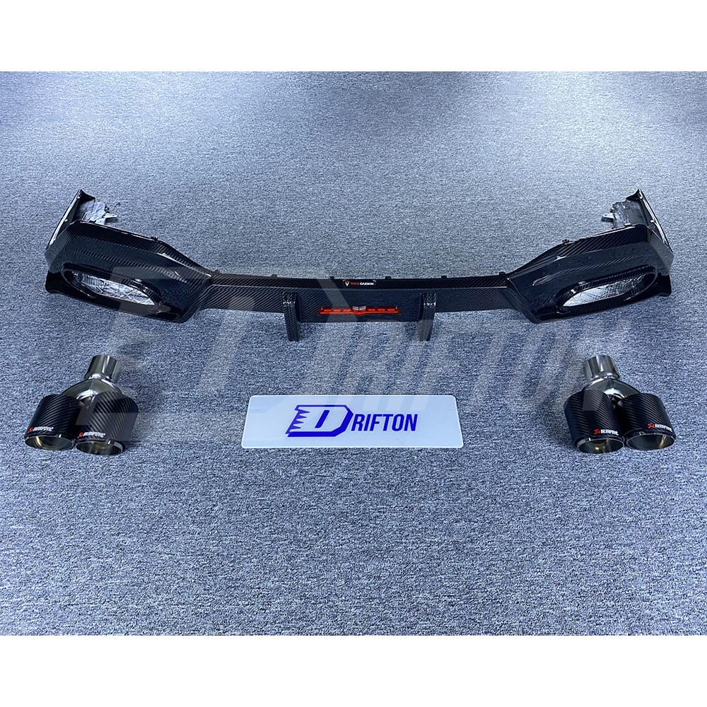 TAKD Style Dry Carbon Fiber Rear Diffuser For BMW 8 Series G14 G15 G16 2018-2022