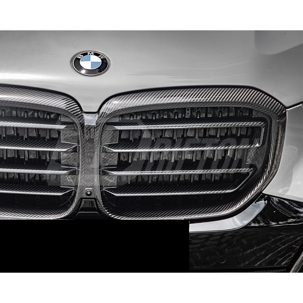 X5M Style Dry Carbon Fiber Front Bumper Grille For BMW X5 G05 LCI 2024-On
