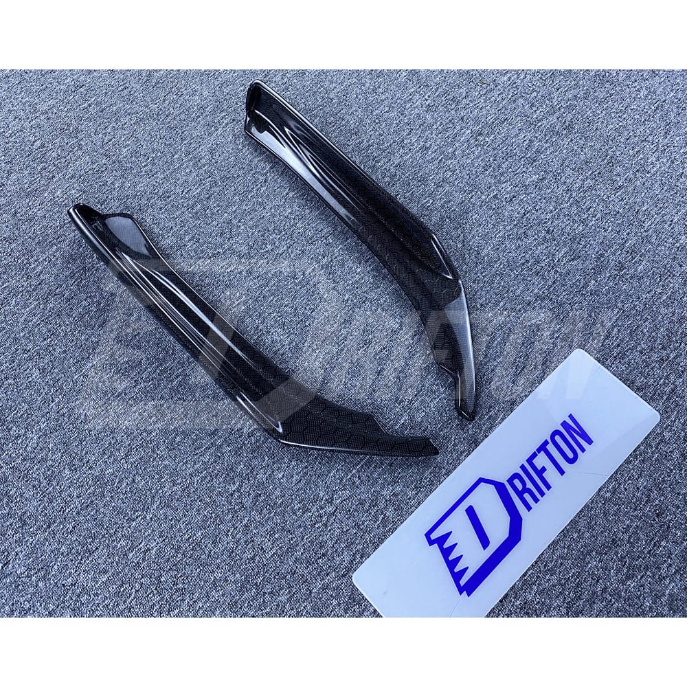 Honeycomb Weave Carbon Fiber Rear Bumper Side Splitter For INFINITI Q50 2013-2024