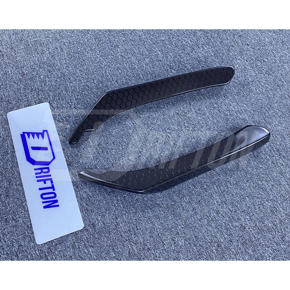 Honeycomb Weave Carbon Fiber Rear Bumper Side Splitter For INFINITI Q50 2013-2024