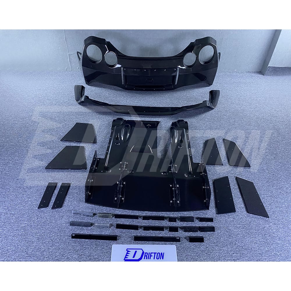 LB V2 Style Carbon Fiber Rear Bumper & Rear Diffuser For Nissan R35 GTR 2008-2016