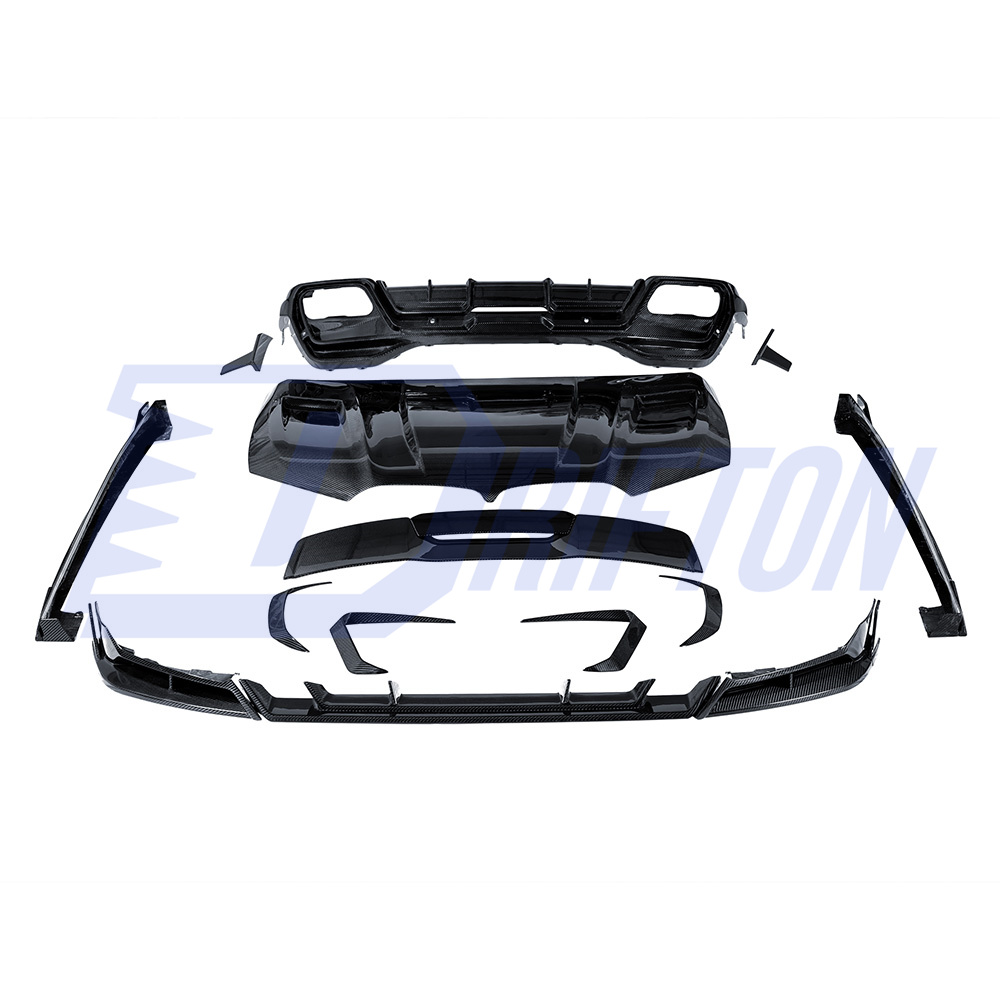 Paktechz Style Dry Carbon Fiber Rear Diffuser With Splitter For BMW X6 G06 LCI M50I M60I 2024
