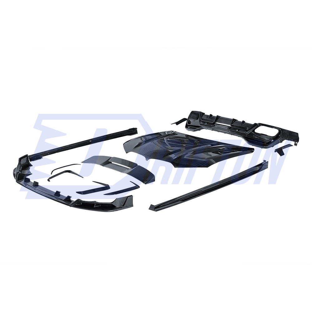 Paktechz Style Dry Carbon Fiber Rear Diffuser With Splitter For BMW X6 G06 LCI M50I M60I 2024