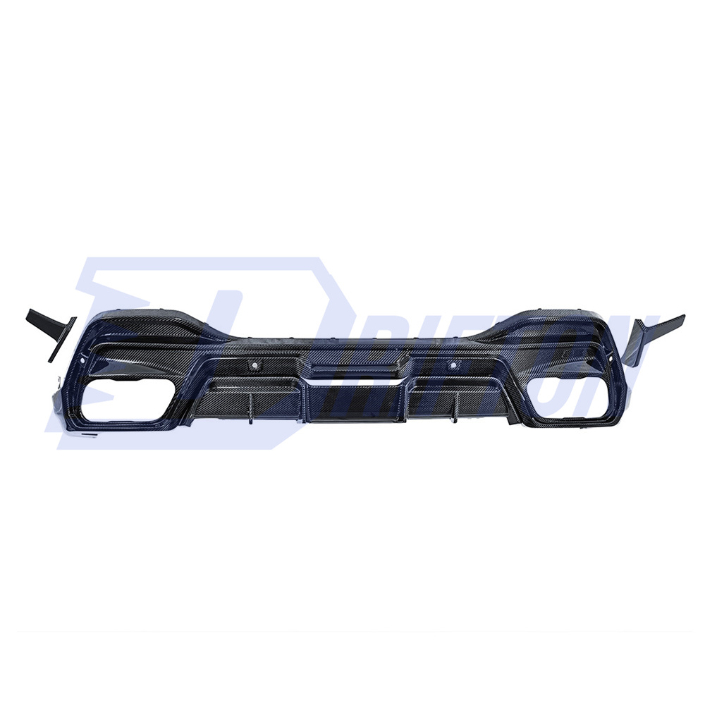Paktechz Style Dry Carbon Fiber Rear Diffuser With Splitter For BMW X6 G06 LCI M50I M60I 2024