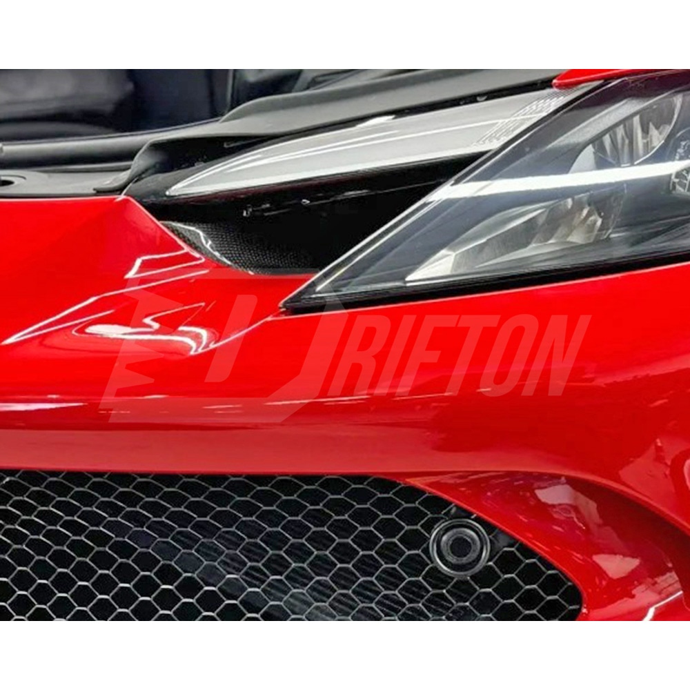 OEM Style Dry Carbon Fiber Headlight Air Vents Trim For Ferrari 296 2021-2025