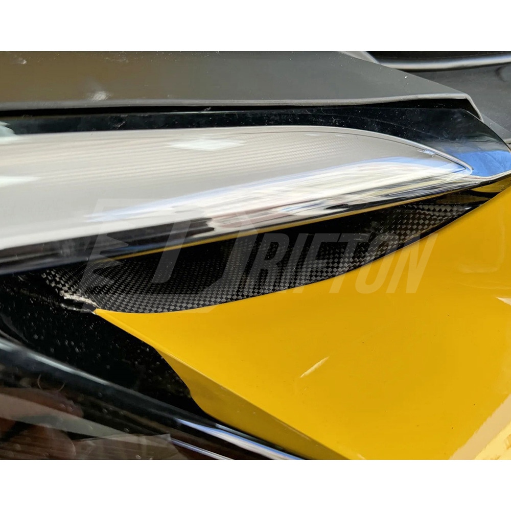 OEM Style Dry Carbon Fiber Headlight Air Vents Trim For Ferrari 296 2021-2025