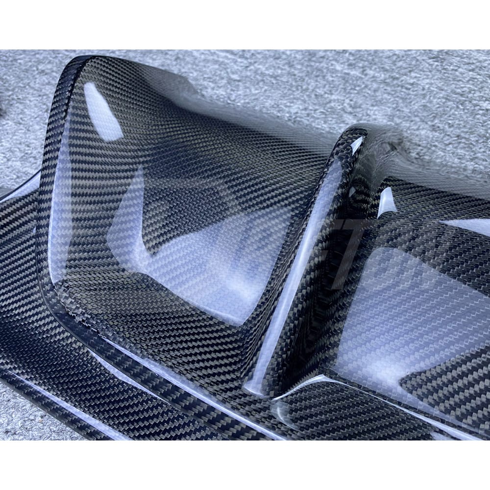 Carbon Fiber LED Brake Light Rear Diffuser For INFINITI Q50 2013-2024