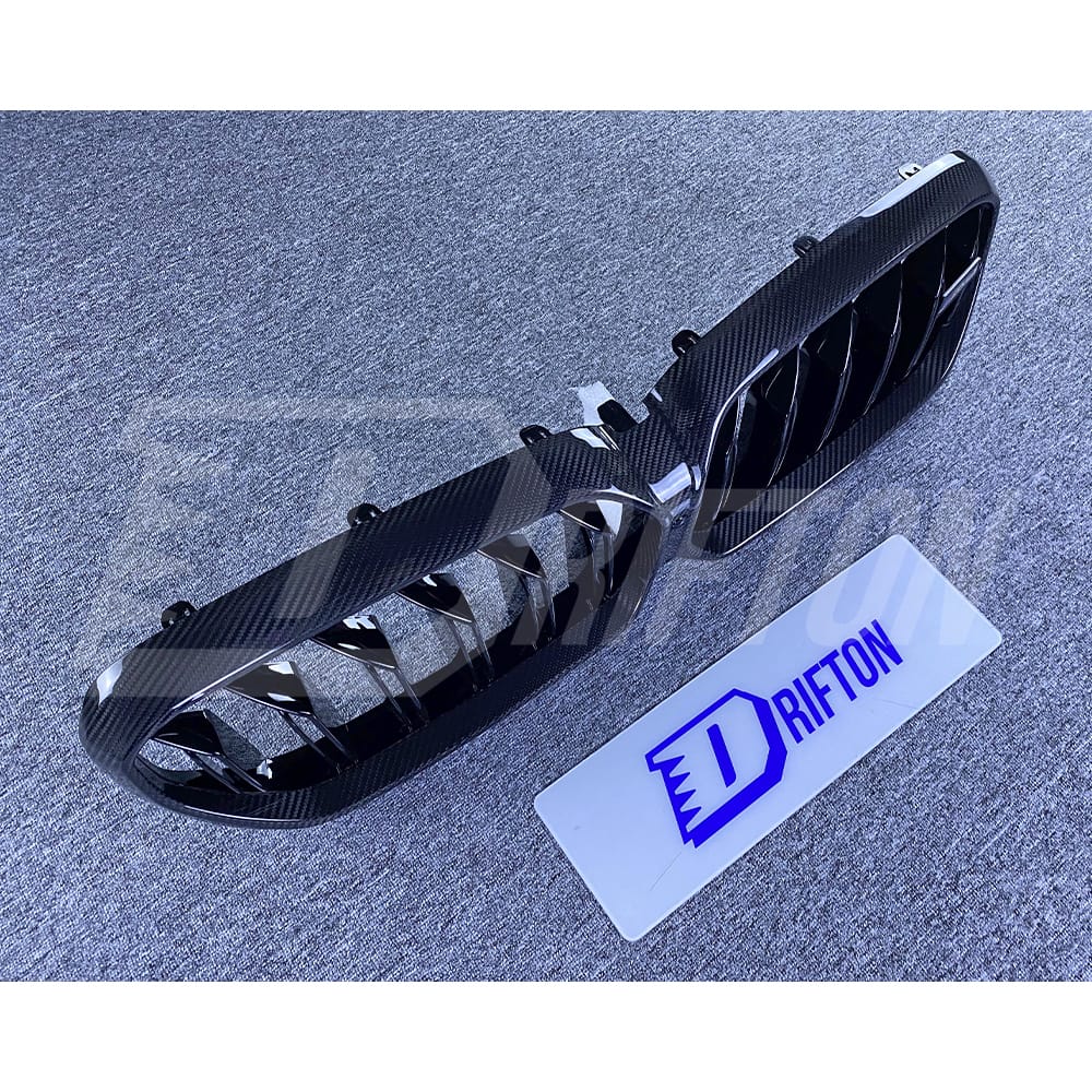 Dry Carbon Fiber Dual Slat Grille For BMW 5 Series G30 G38 LCI F90 M5 2020-2023