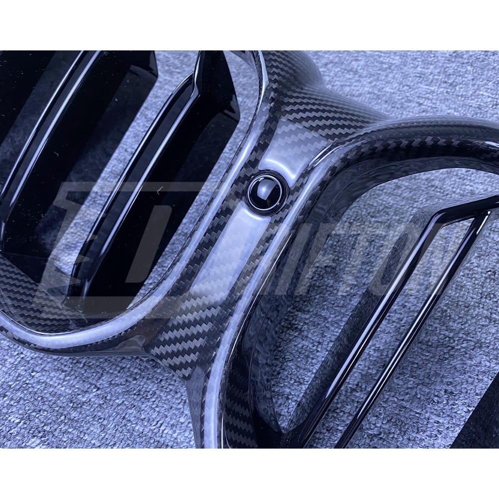 Dry Carbon Fiber Dual Slat Grille For BMW 5 Series G30 G38 LCI F90 M5 2020-2023