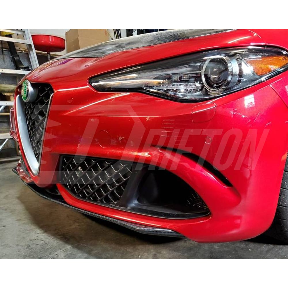 OEM Style Carbon Fiber Front Lip For Alfa Romeo Quadrifoglio 2016-2023