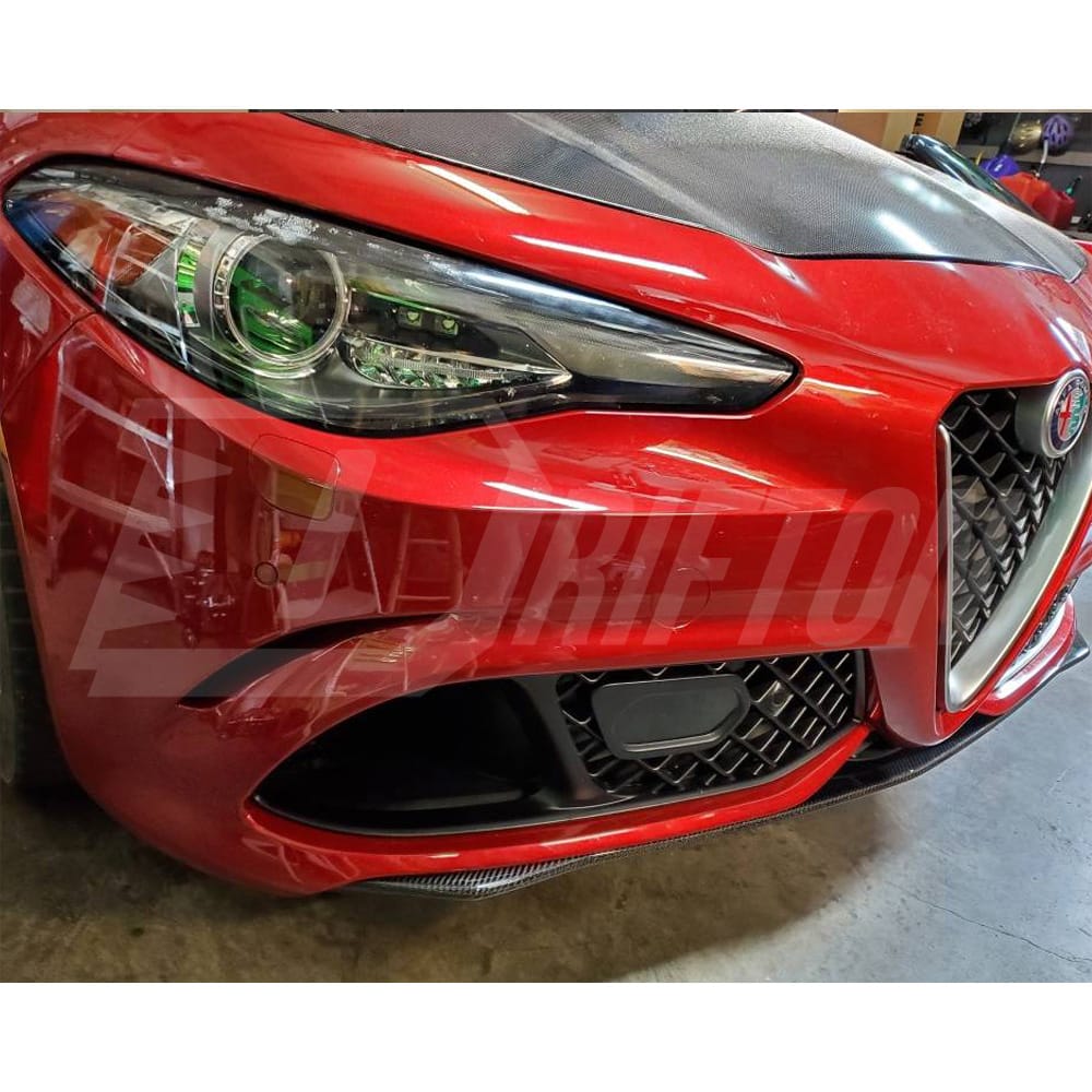 OEM Style Carbon Fiber Front Lip For Alfa Romeo Quadrifoglio 2016-2023