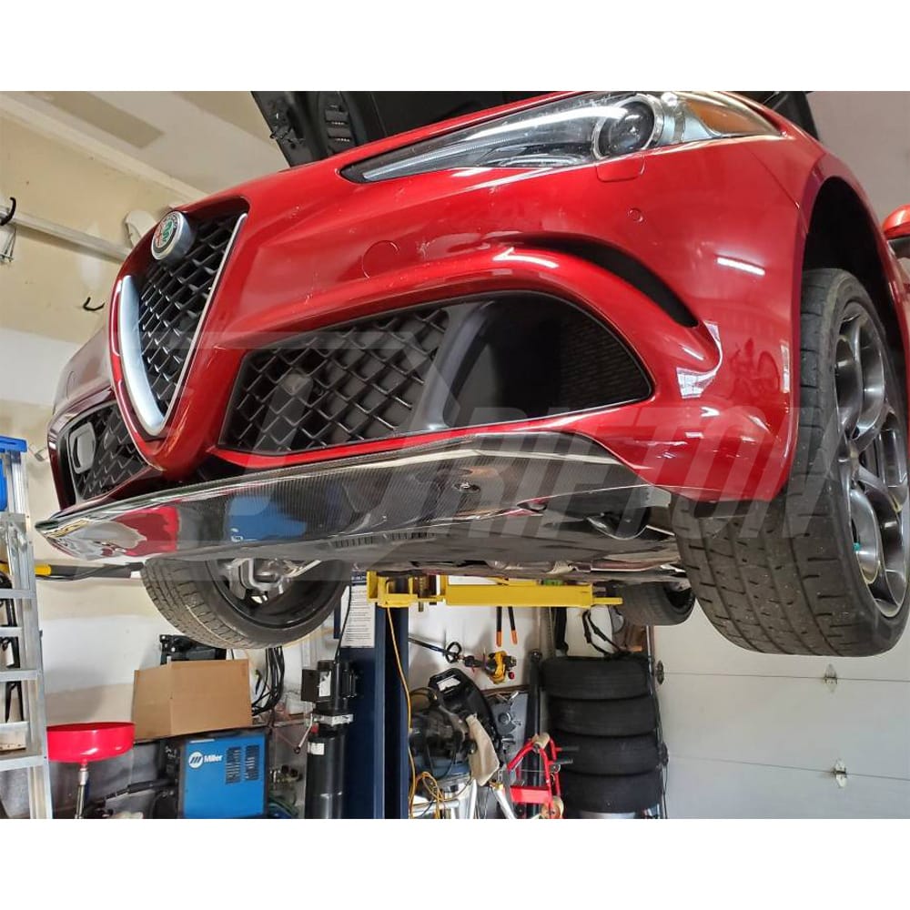 OEM Style Carbon Fiber Front Lip For Alfa Romeo Quadrifoglio 2016-2023