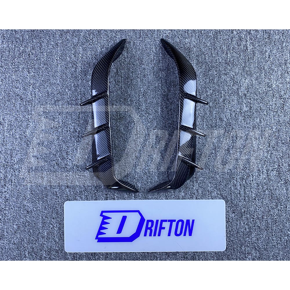 LD Style Carbon Fiber Rear Bumper Canards For BMW F96 X6M 2019-2023