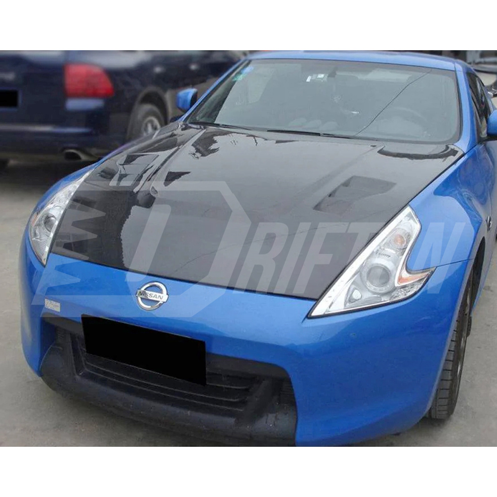 Vented Style Carbon Fiber Hood For Nissan 370Z Z34 2008-2019