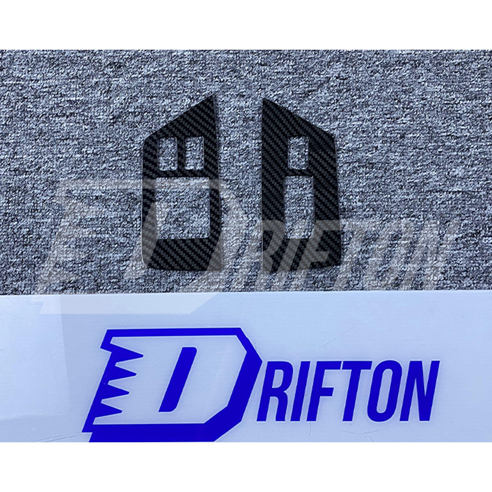 Dry Carbon Fiber Interiors Door Window Switch Lift Cover Trim For Nissan R35 GTR 2008-2016