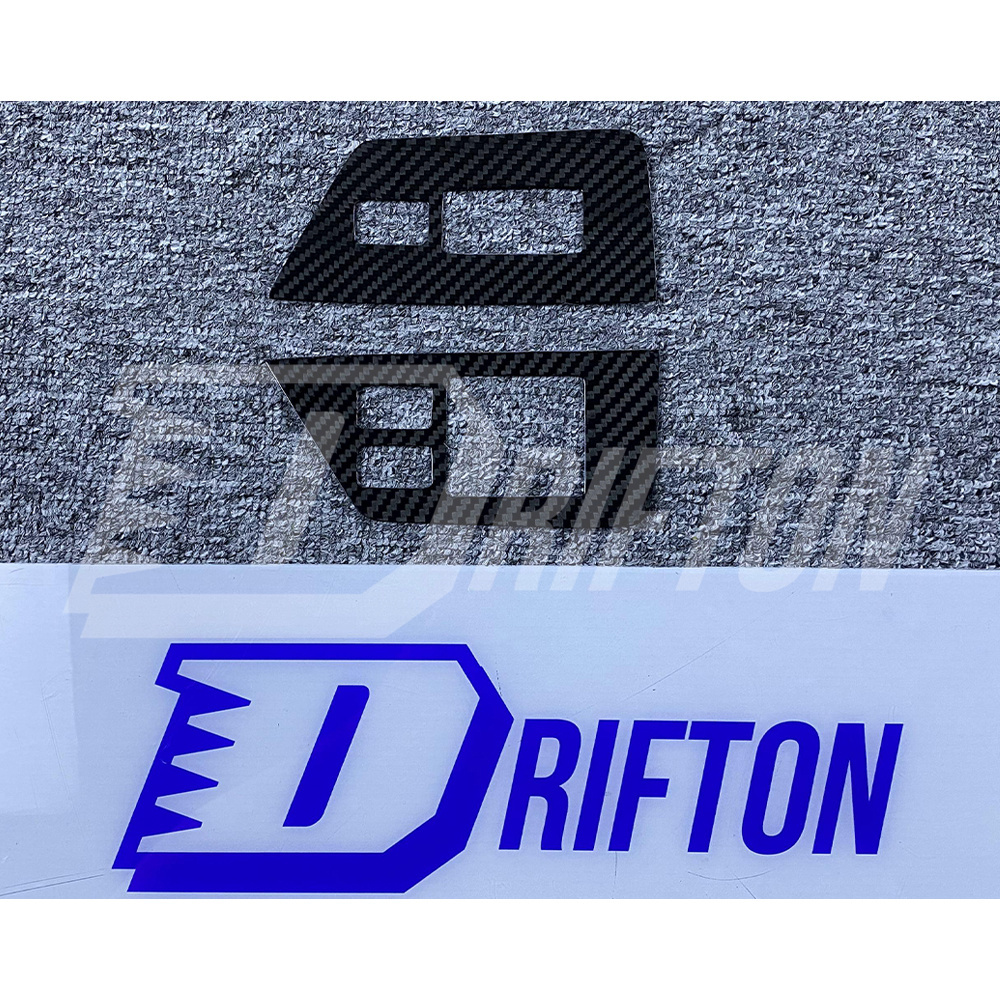 Dry Carbon Fiber Interiors Door Window Switch Lift Cover Trim For Nissan R35 GTR 2008-2016
