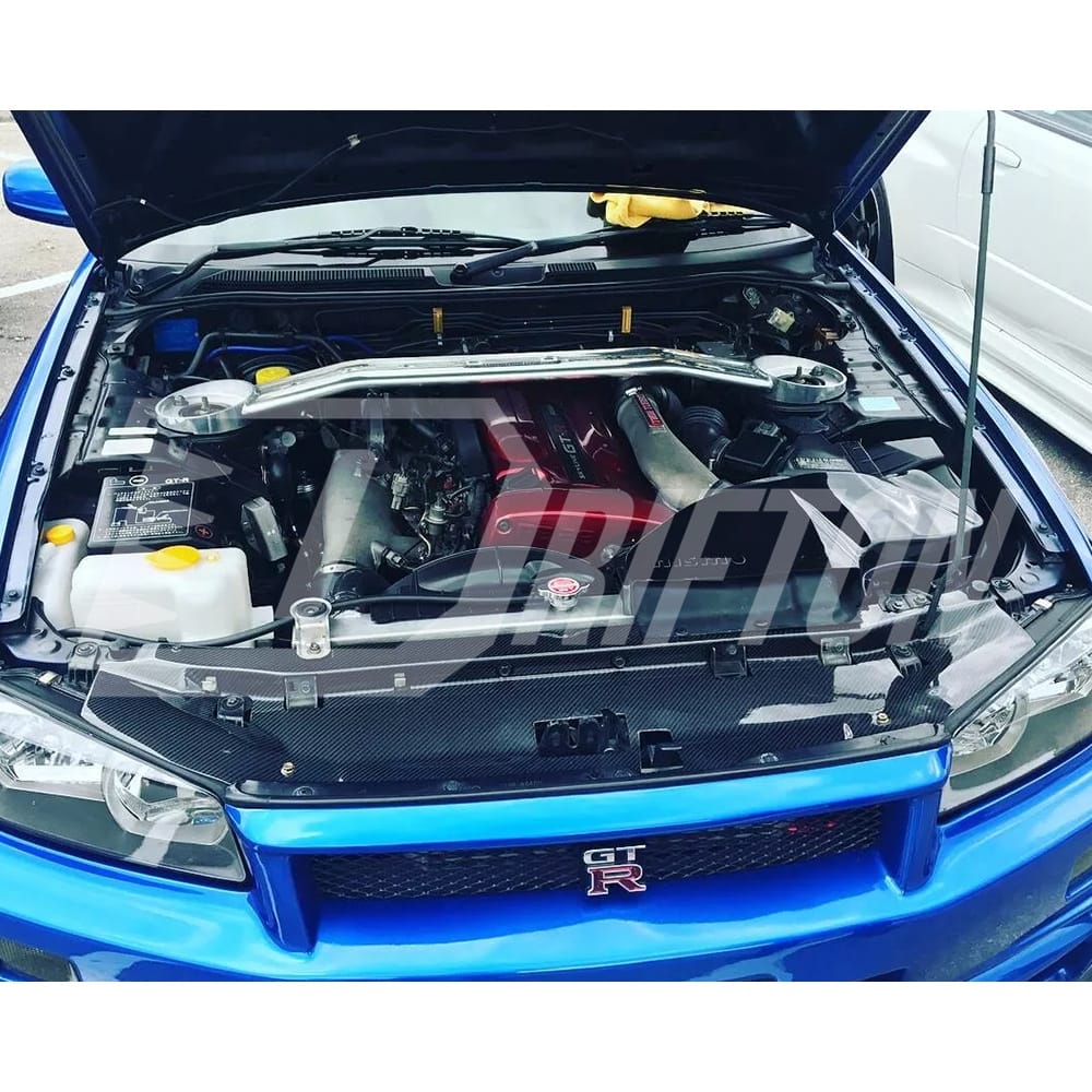 Carbon Fiber Cooling Plate Engine Bay Kit For Nissan R34 GTR 1998-2002