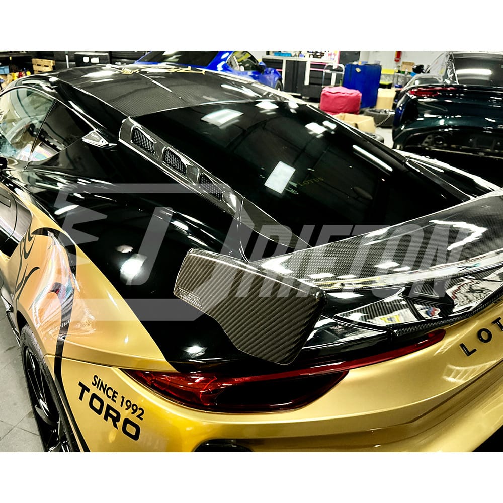 Monotek Style Dry Carbon Fiber Rear Fender Air Intake Vent Ducts Trim For Lotus Emira