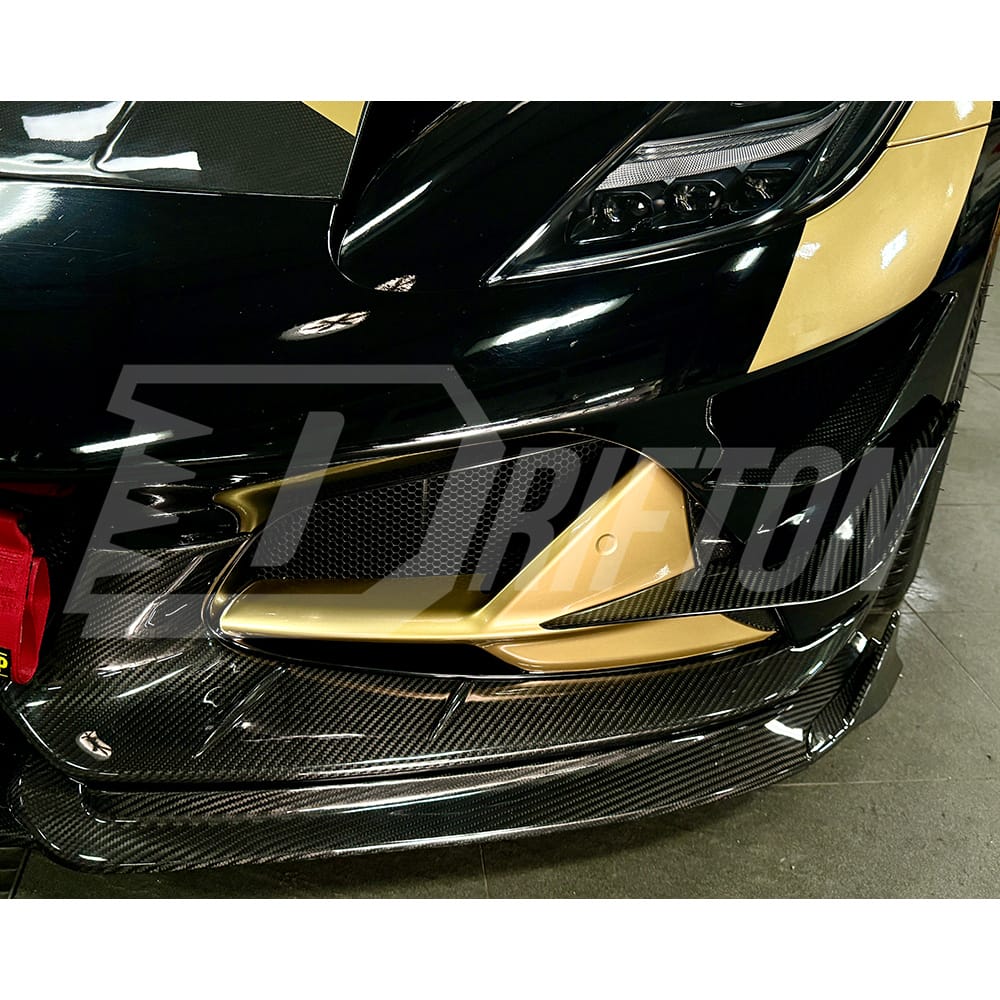 Monotek Style Dry Carbon Fiber Rear Fender Air Intake Vent Ducts Trim For Lotus Emira