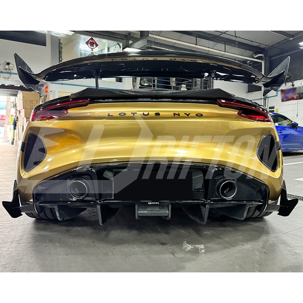 Monotek Style Dry Carbon Fiber Rear Fender Air Intake Vent Ducts Trim For Lotus Emira