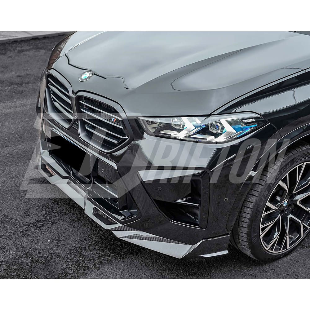 SQ Style Dry Carbon Fiber Front Bumper Lip For BMW X5M F95 LCI 2024-On