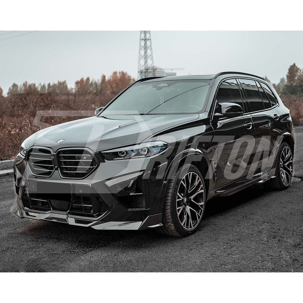 SQ Style Dry Carbon Fiber Front Bumper Lip For BMW X5M F95 LCI 2024-On