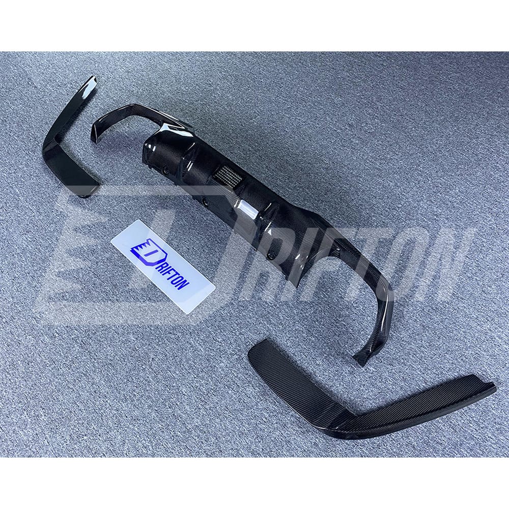 LED Brake Light Carbon Fiber Rear Diffuser For BMW M8 F91 2020-2024